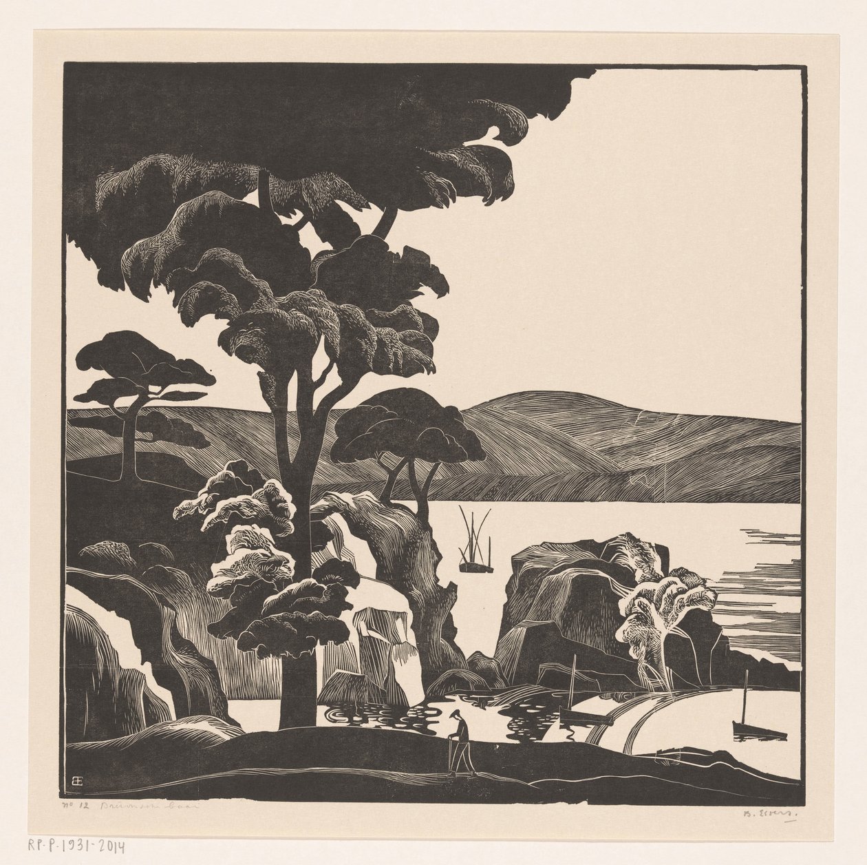 Breton Bay (original tittel på objekt) av Bernard Essers (signed by artist)
