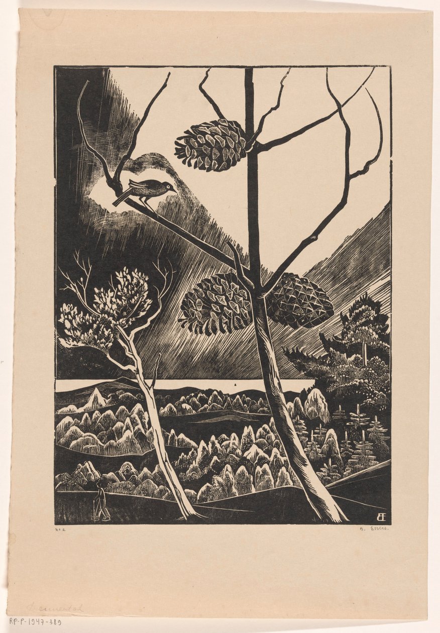 Dennentak (original tittel på objekt) av Bernard Essers (signed by artist)