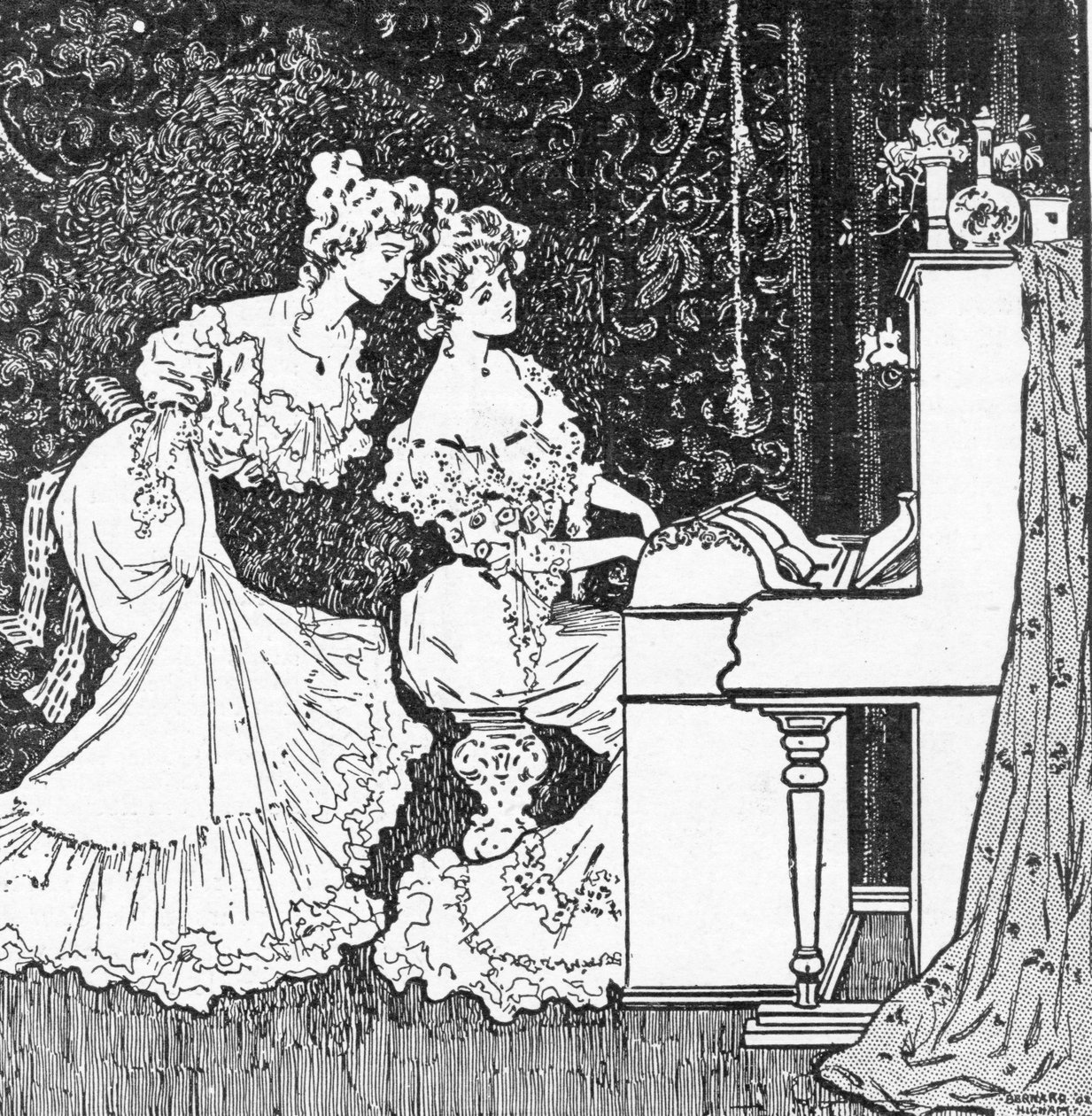 The Pianola, annonse fra The Graphic, 19. juli 1902 av Bernard Higham