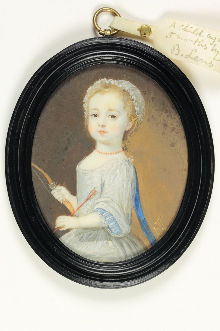 Et lite barn født 1714, ca. 1716 (akvarell på elfenben) av Bernard III Lens