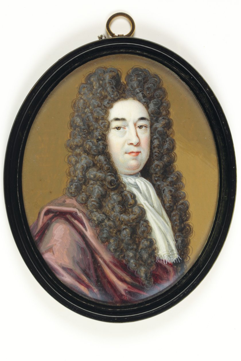 Edmund Dummer, sivilingeniør, Surveyor Of the Navy (akvarell på elfenben) av Bernard III Lens
