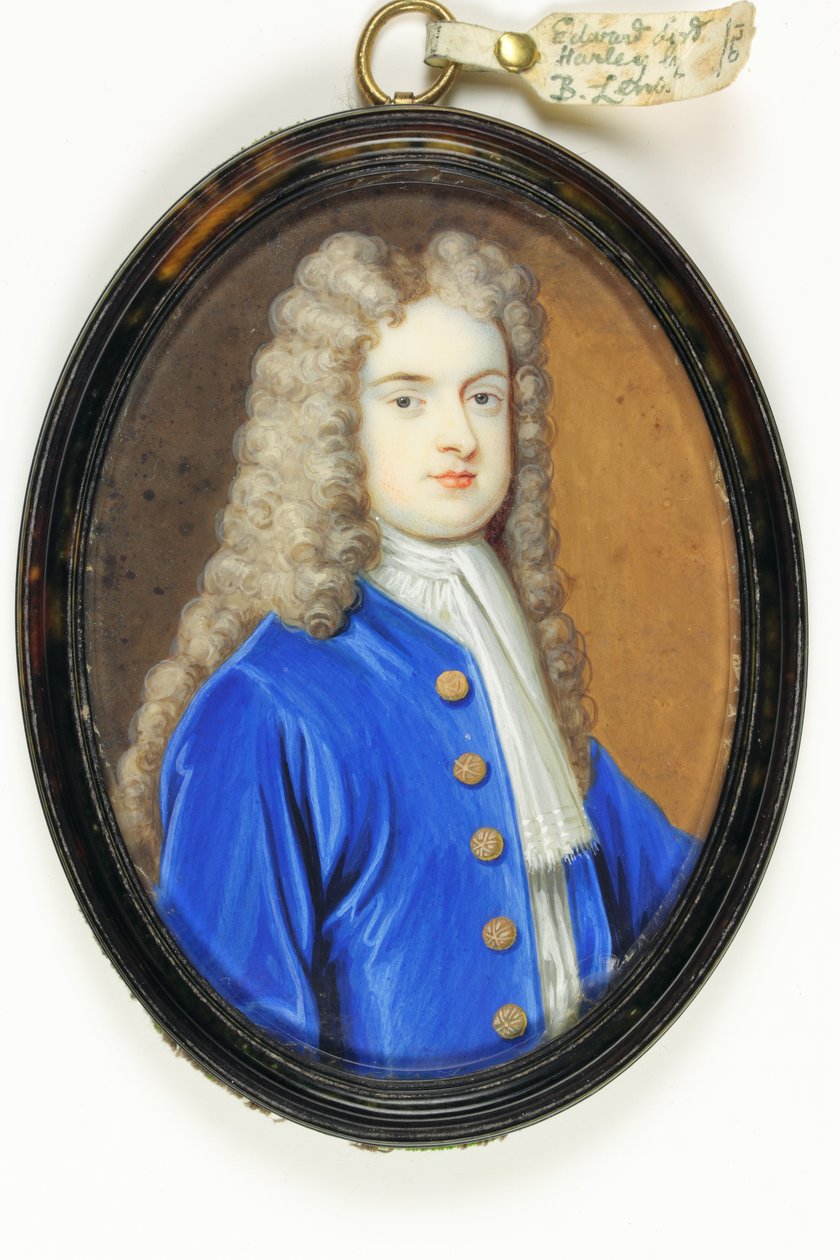 Edward Lord Harley (akvarell på vellum) av Bernard III Lens