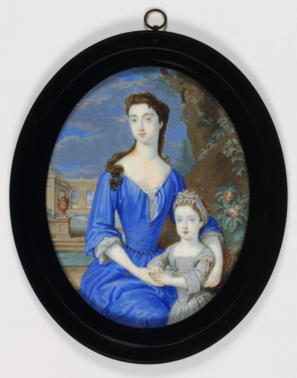 Lady Henrietta Cavendish Holles Harley (akvarell på elfenben) av Bernard III Lens