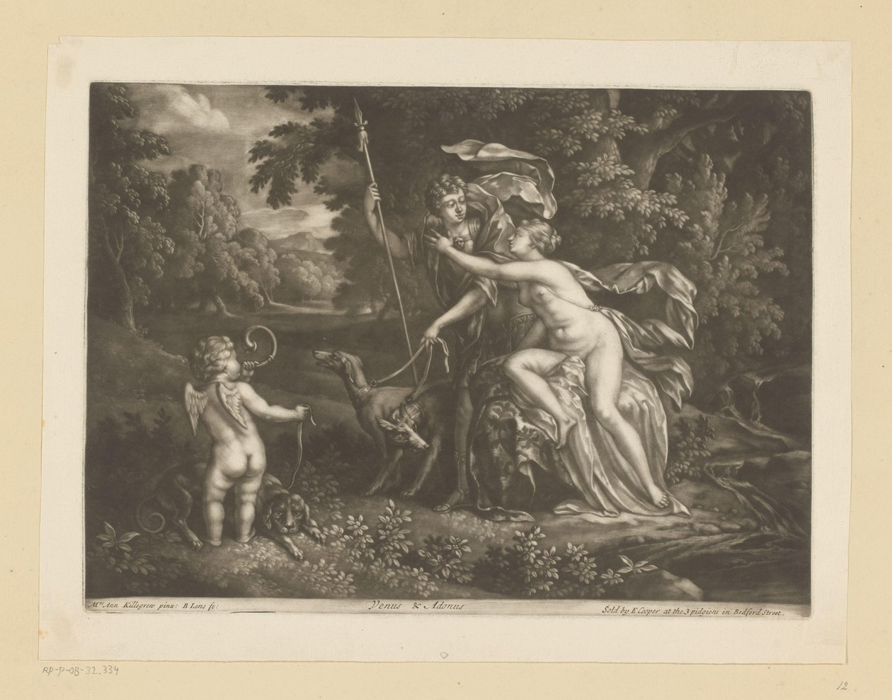 Venus og Adonis Venus & Adon (tittel på objekt) av Bernard Lens (I)