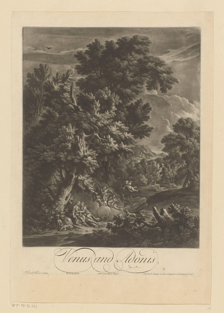 Venus og Adonis av Bernard Lens (II)