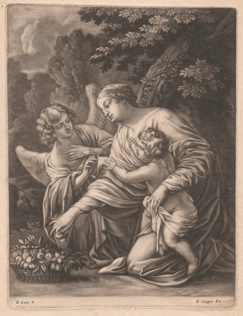 Madonna, Child og Angel av Bernard Lens