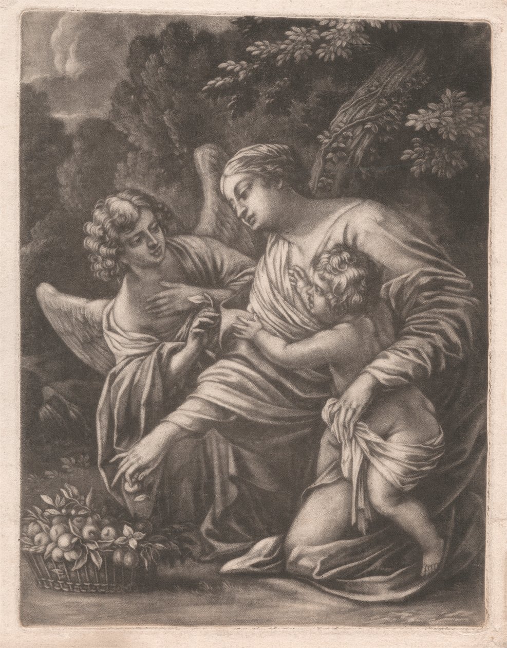 Madonna, Child og Angel av Bernard Lens