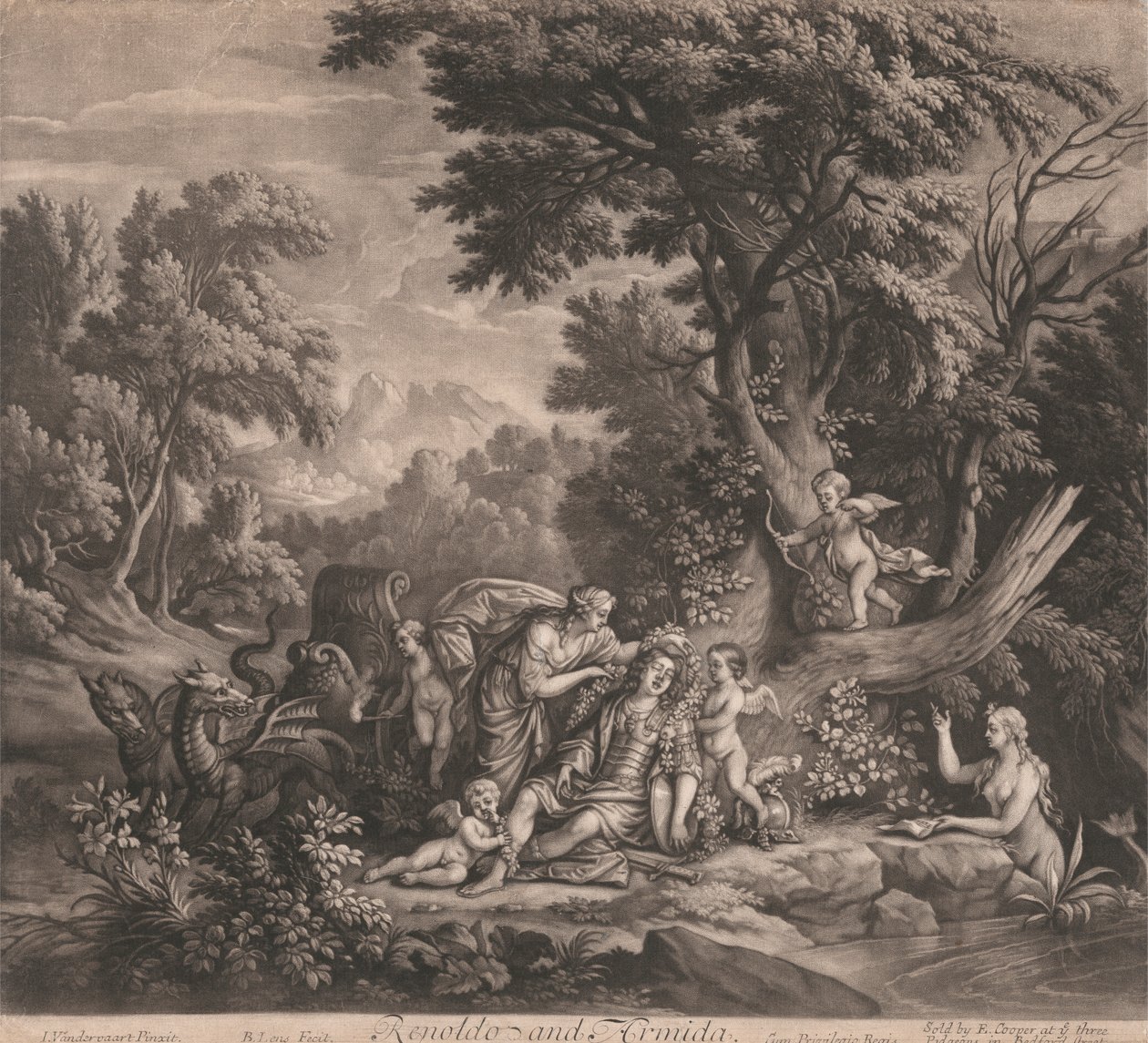 Renoldo og Armida av Bernard Lens