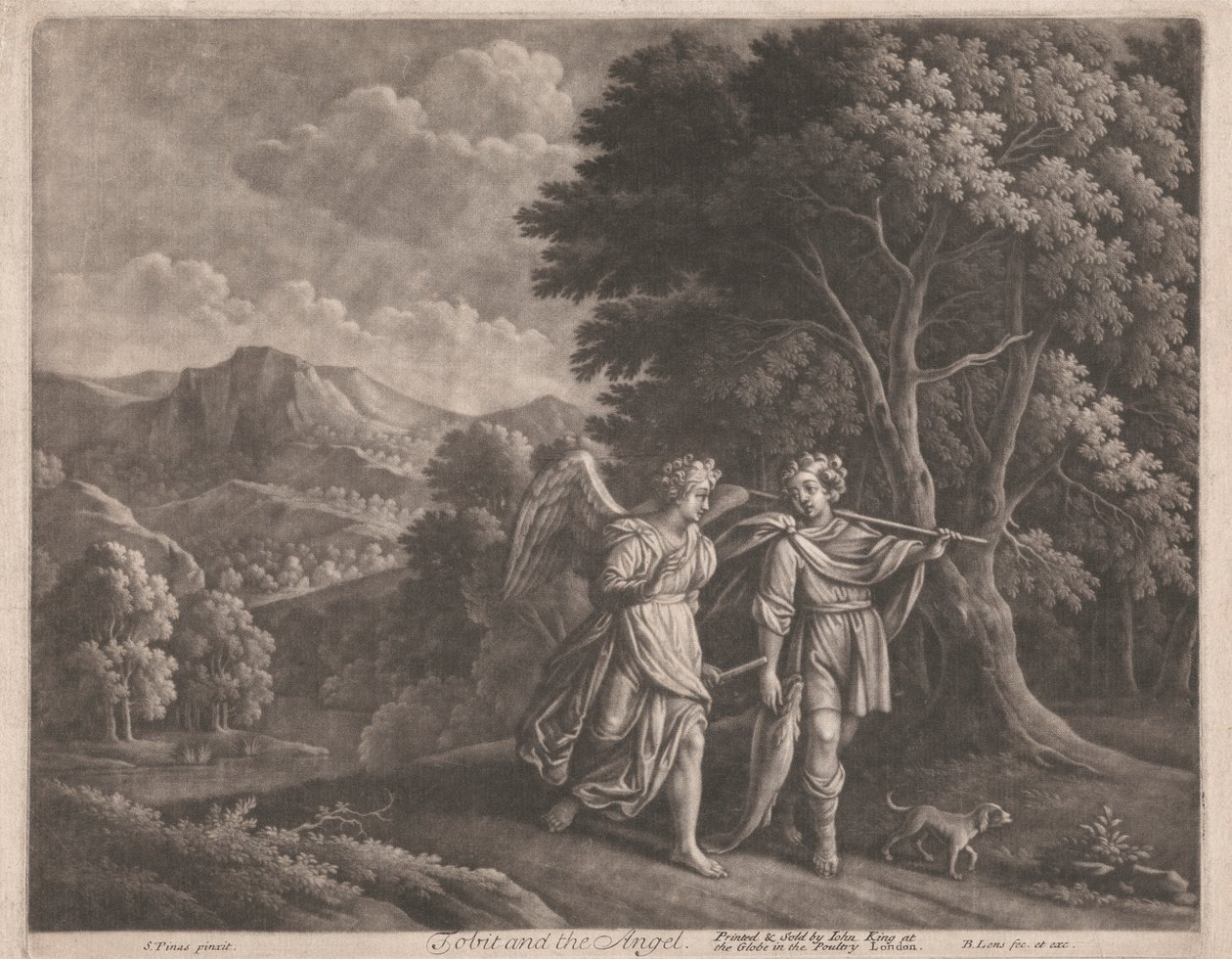 Tobit og engelen av Bernard Lens