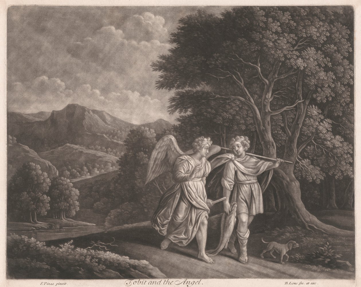 Tobit og engelen av Bernard Lens