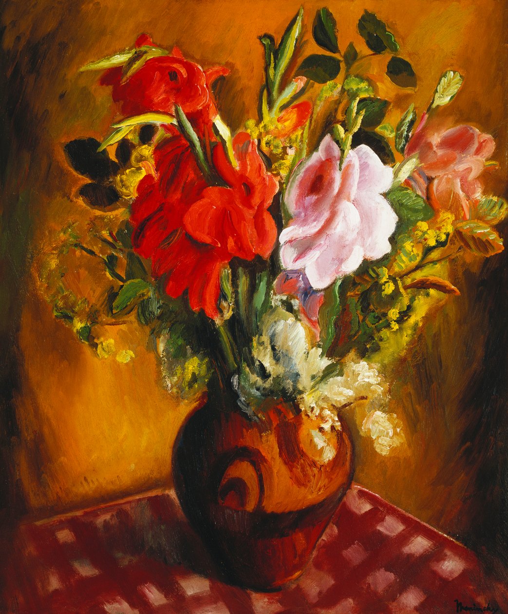 Stilleben med sommerblomster av Bernard Meninsky