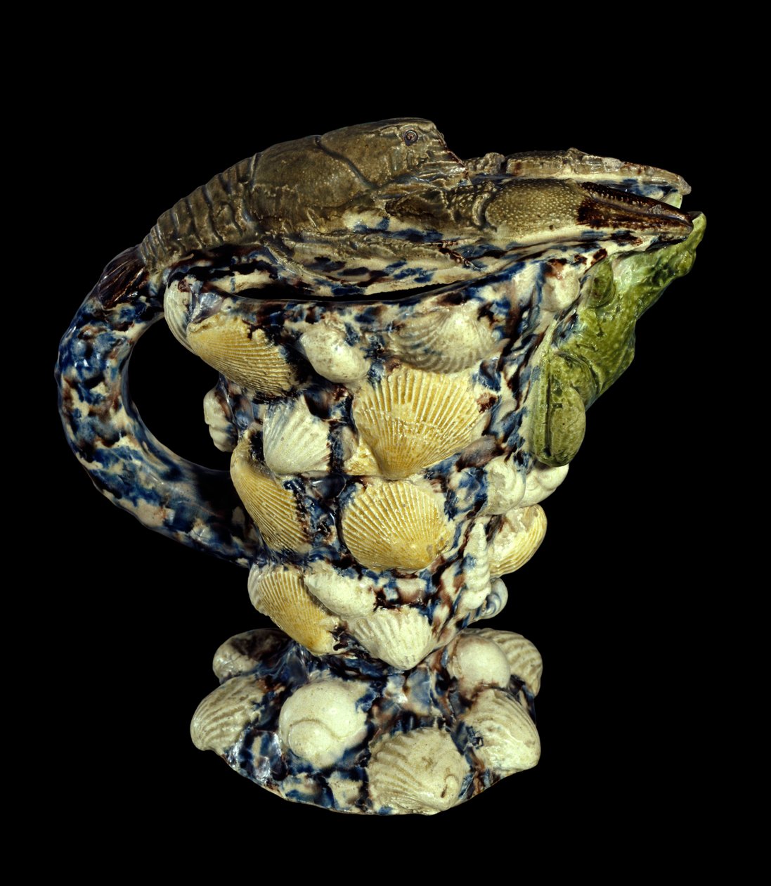Rustikk akvamarin med keramisk dekor av skjell. Realisert av Bernard Palissy (1510-1589) 1565 Paris, Musee du Louvre av Bernard Palissy
