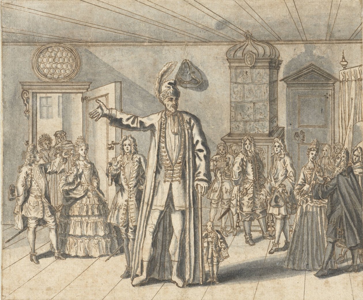 Kjempen Cajanus i Haarlem av Bernard Picart