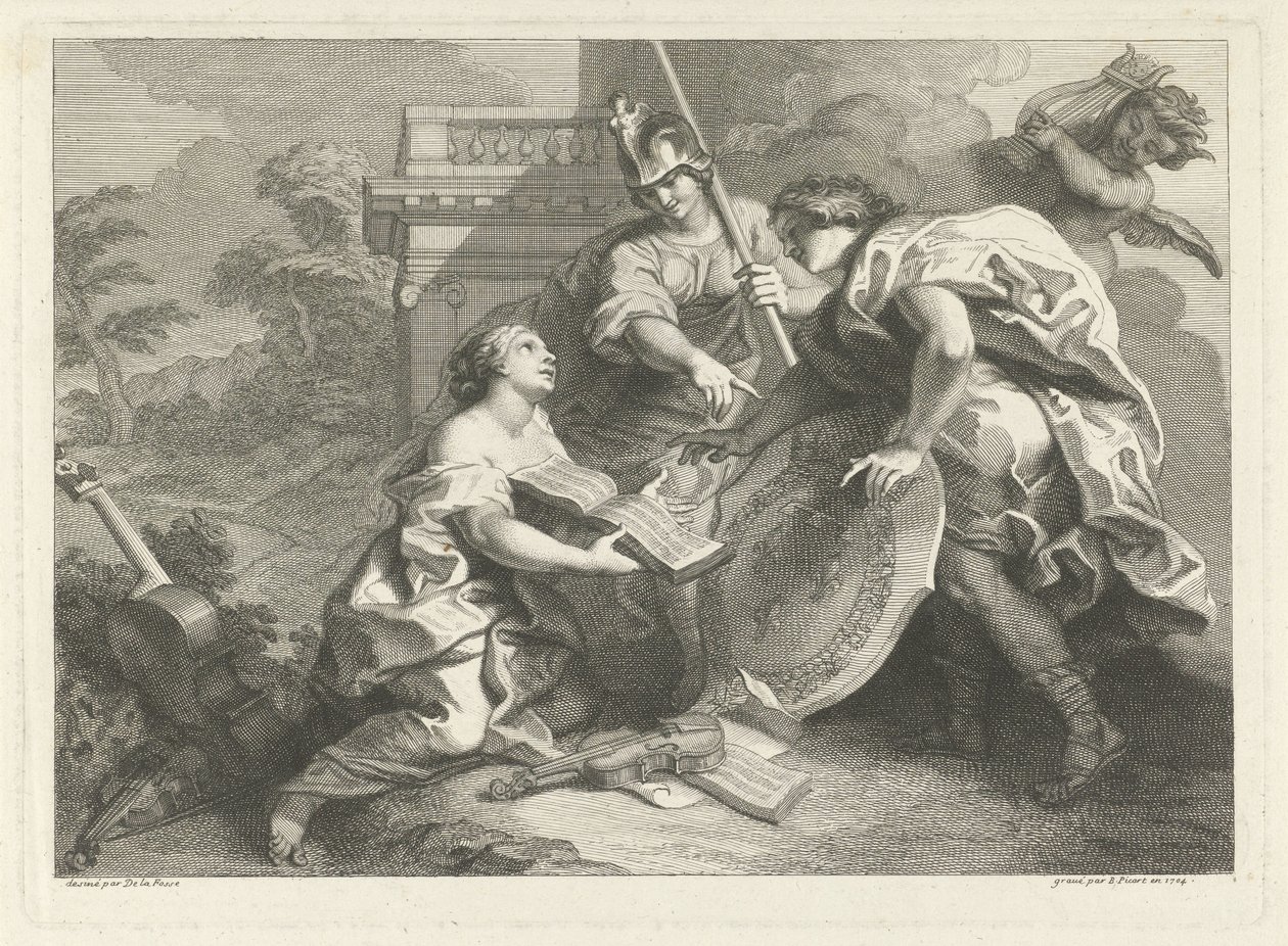 Landskap med hørsel(?) av Bernard Picart