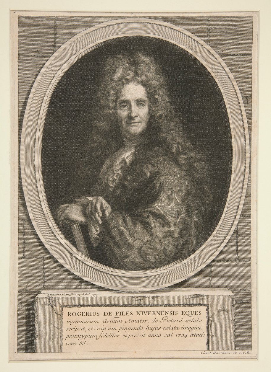 Portrett av Roger de Piles av Bernard Picart