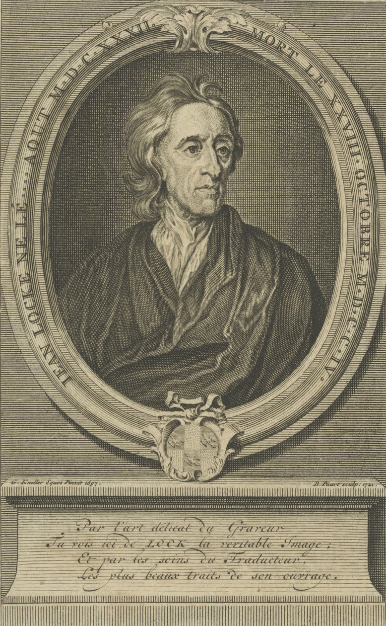 Portrett av legen og filosofen John Locke 1632-1704, 1721. av Bernard Picart