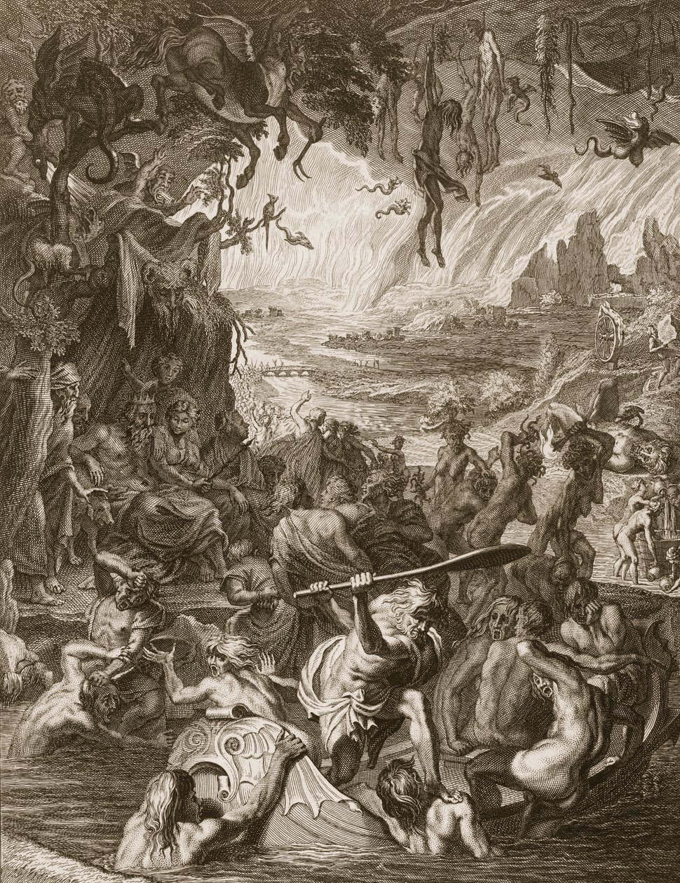 Scene of Hell, 1731 av Bernard Picart