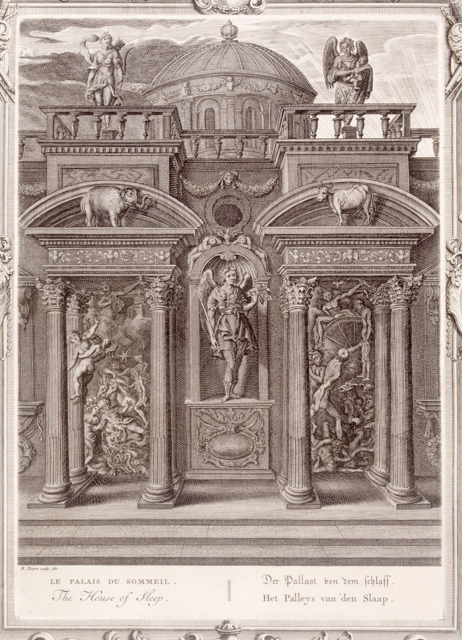 Søvnens hus, 1731 av Bernard Picart