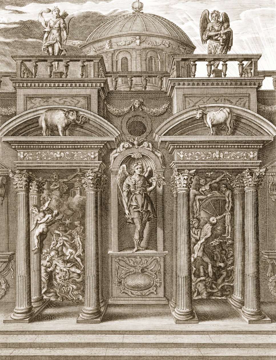 Søvnens hus, 1731 av Bernard Picart