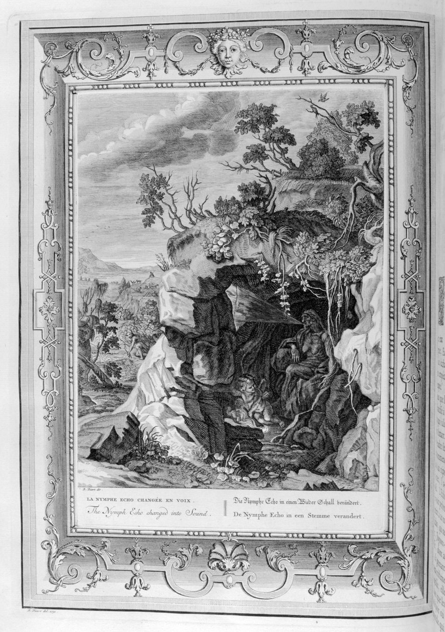Nymfeekkoet endret seg til lyd, 1733 av Bernard Picart