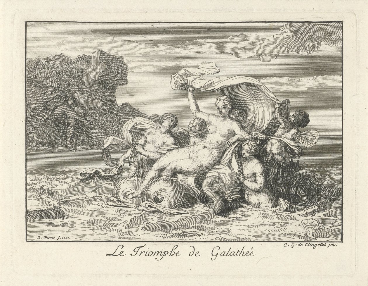 Triomf van Galatea The Triumph of Galathea (tittel på objekt) av Bernard Picart