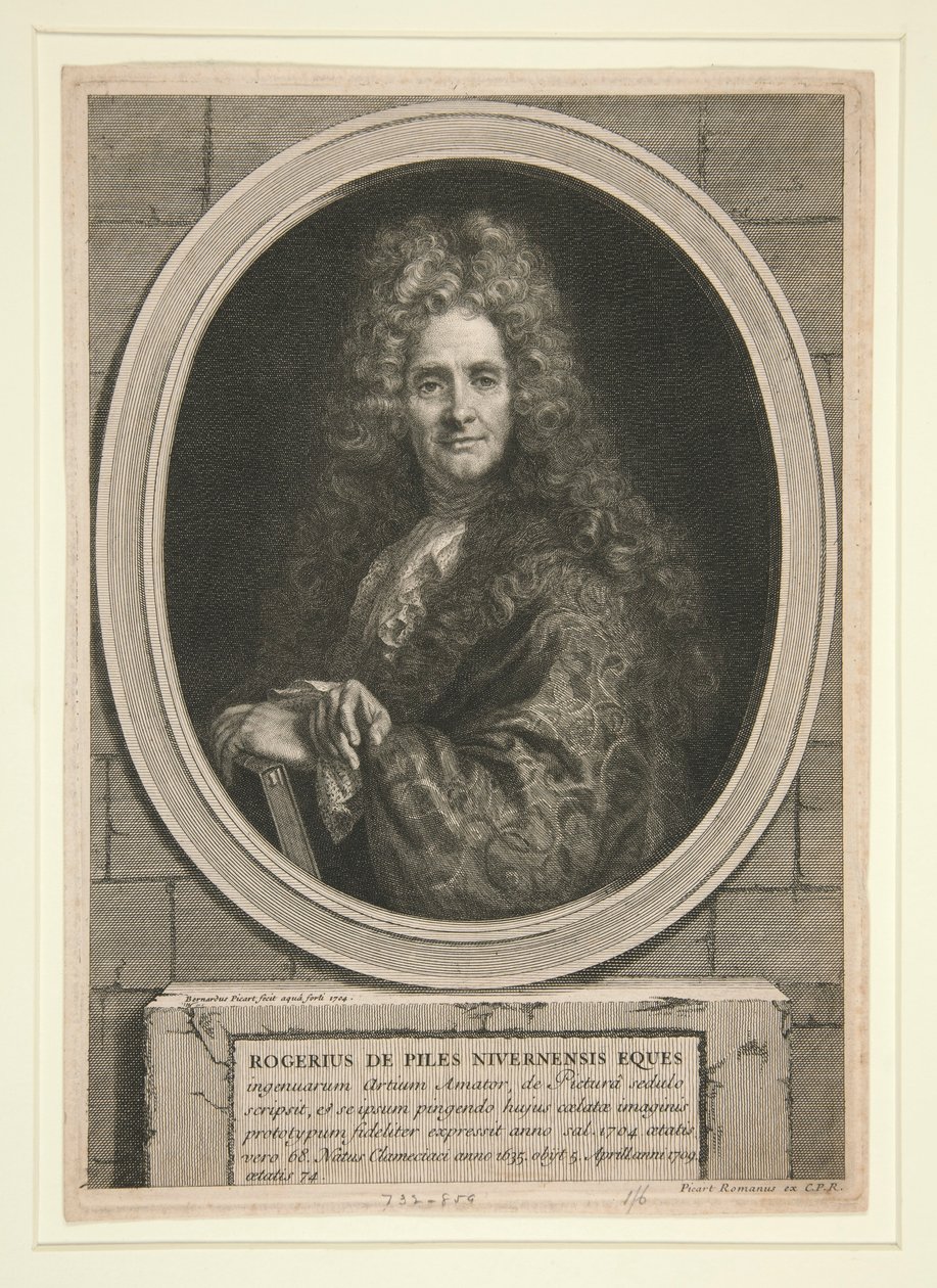 Uten tittel (Portrett av Roger de Piles) av Bernard Picart