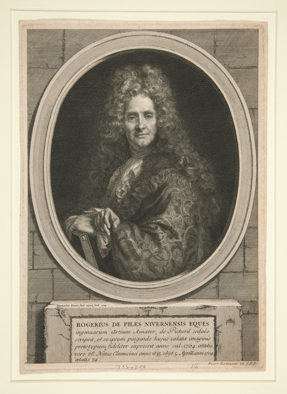 Uten tittel (Portrett av Roger de Piles) av Bernard Picart