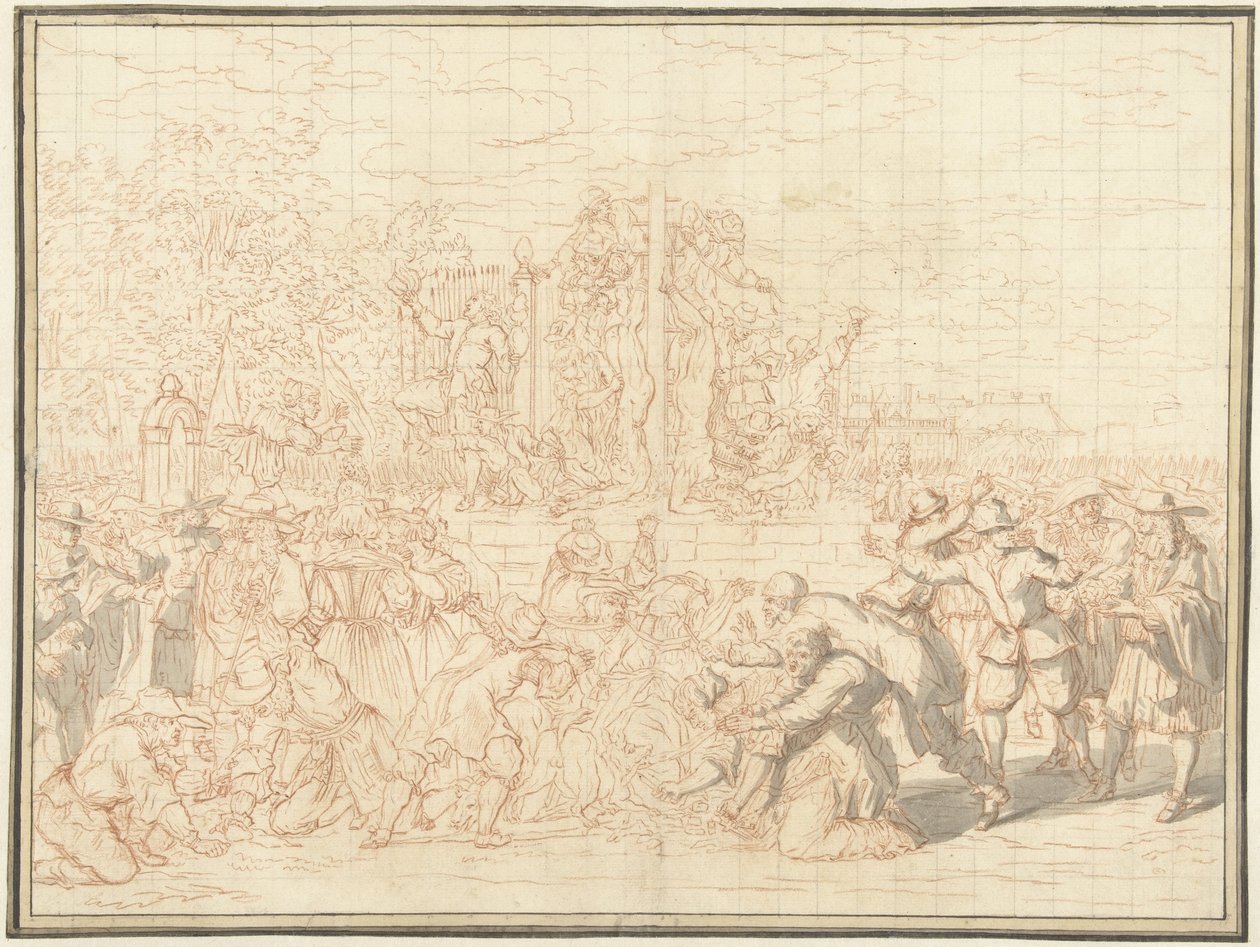 lemlestelse av likene til brødrene De Witt, 1672 av Bernard Picart