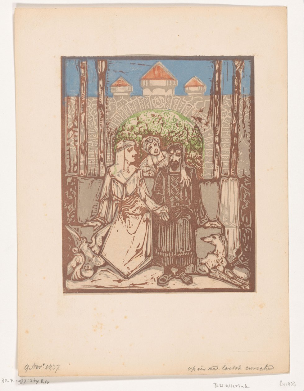 Sittende par av Bernard Willem Wierink