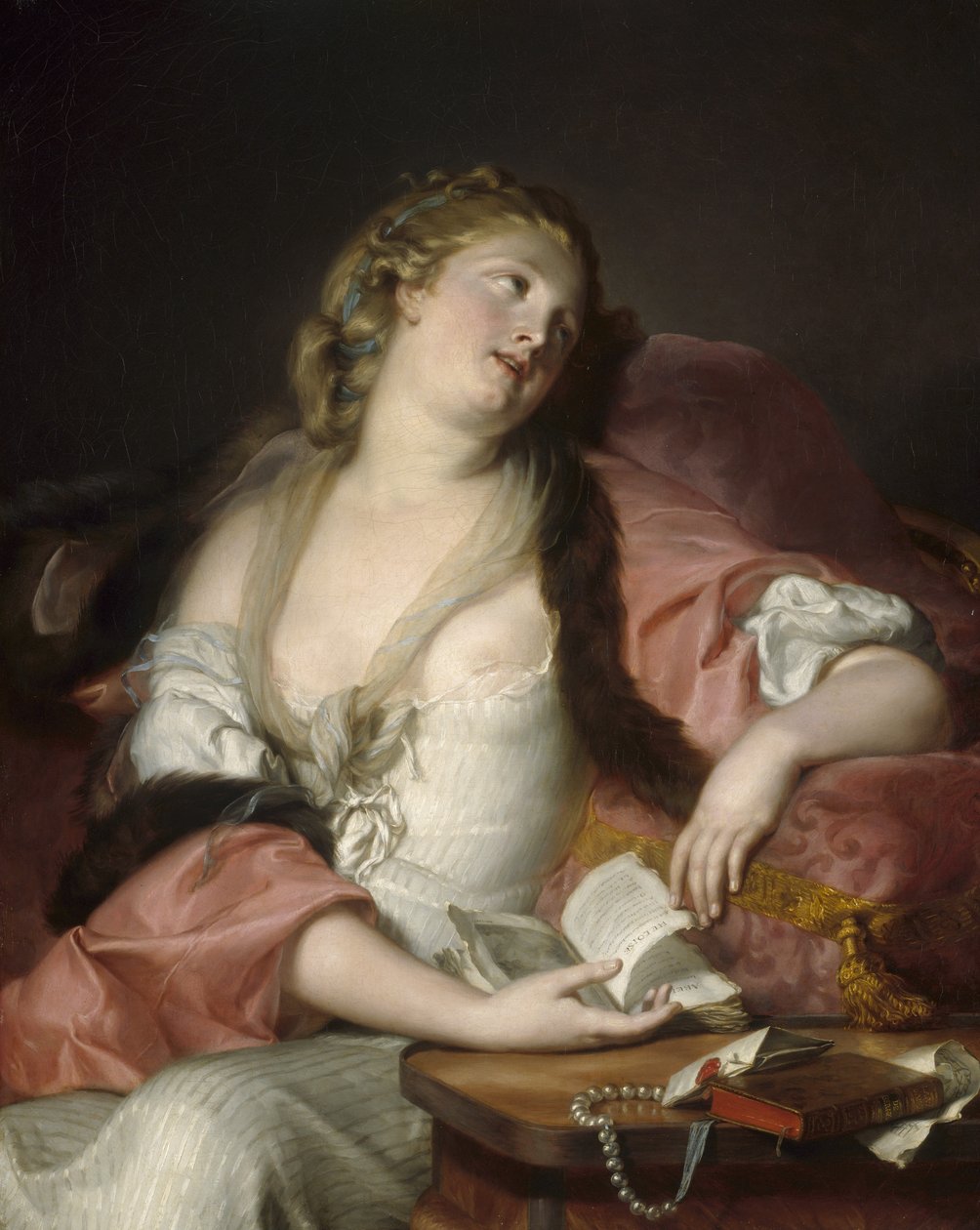 Lady Reading the Letters of Heloise and Abelard, ca. 1780 av Bernard d Agescy