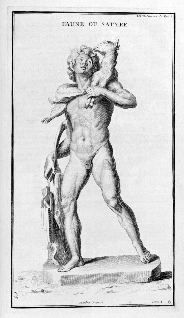 Faun eller Satyr, etter en romersk statue, 1757 av Bernard de Montfaucon