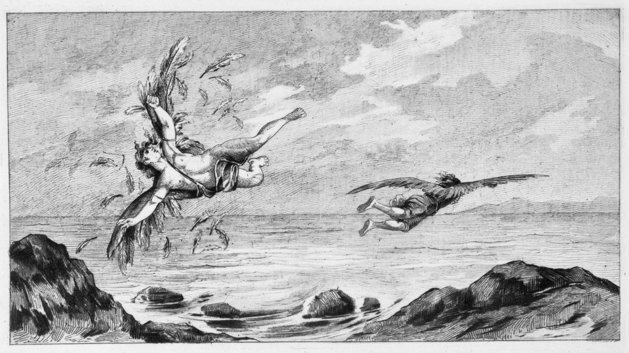 Ikaros og Daedalus, 1887 av Bernard de Montfaucon