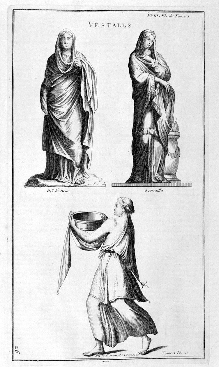 Vestal, 1747 av Bernard de Montfaucon