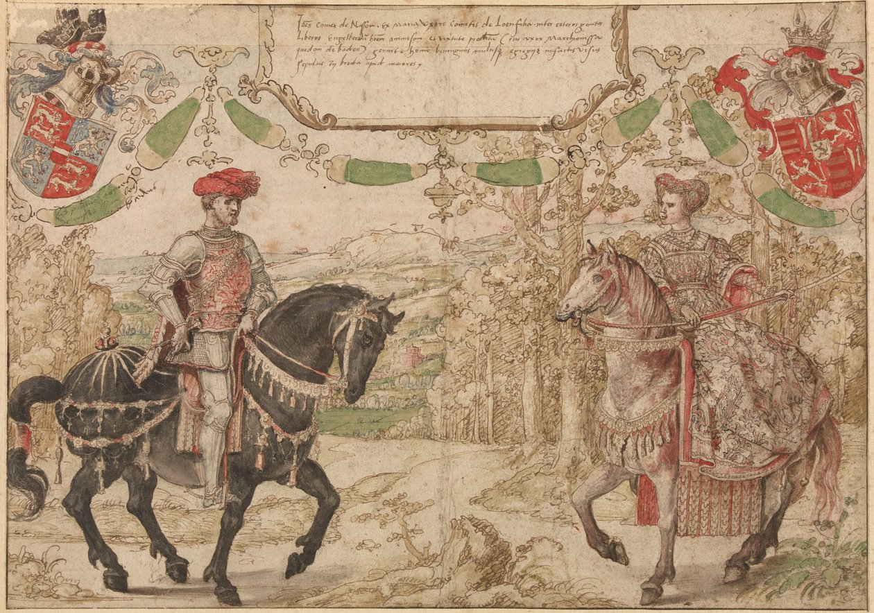 Grev Jan Johann IV av Nassau og hans kone Maria, grevinne av Loon og Heinsberg, ca 1530 av Bernard van Orley