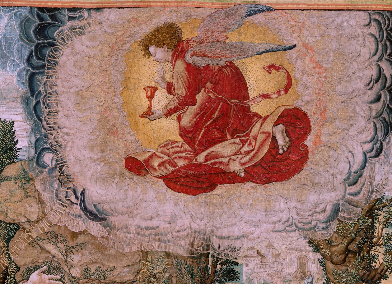flamsk billedvev. Serien Kristi lidenskap. Kristus på Oljeberget. Produksjon Pieter de Pannemaeker, Brussel. Tegneserieskaper Barend van Orley. ca 1518-1522. av Bernard van Orley