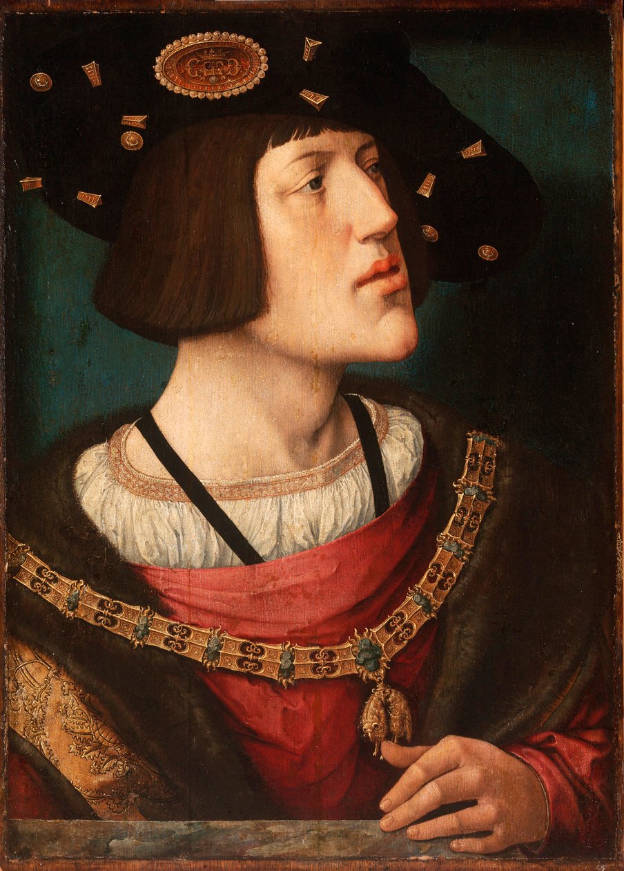 Portrett av Karl V av Spania (1500-1558) av Bernard van Orley