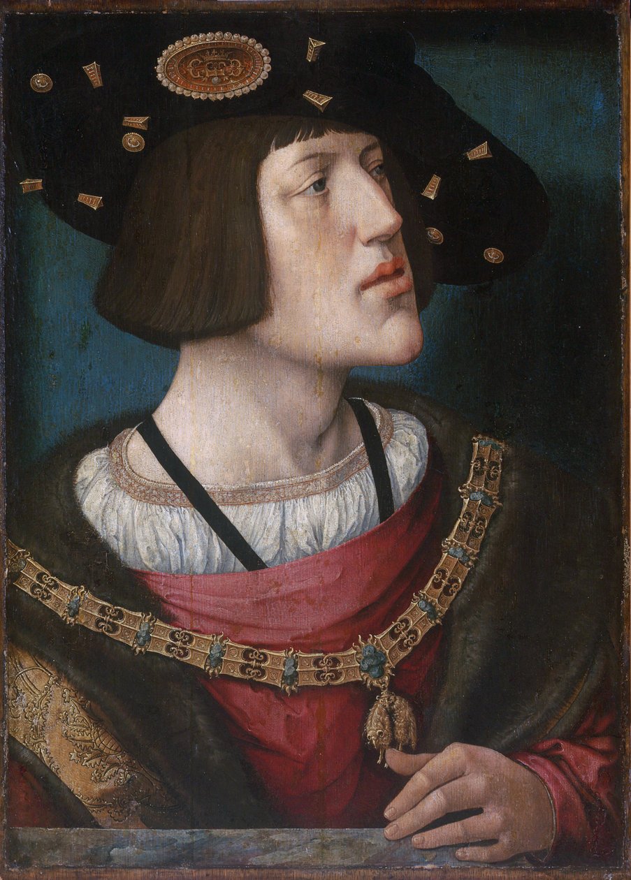 Portrett av Karl V, den hellige romerske keiseren av Bernard van Orley
