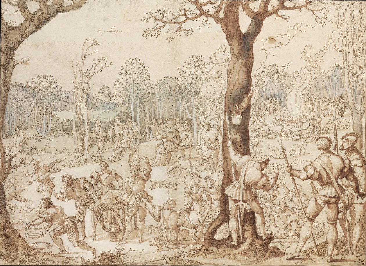 Deler ut spillet, 1525-1535 av Bernard van Orley