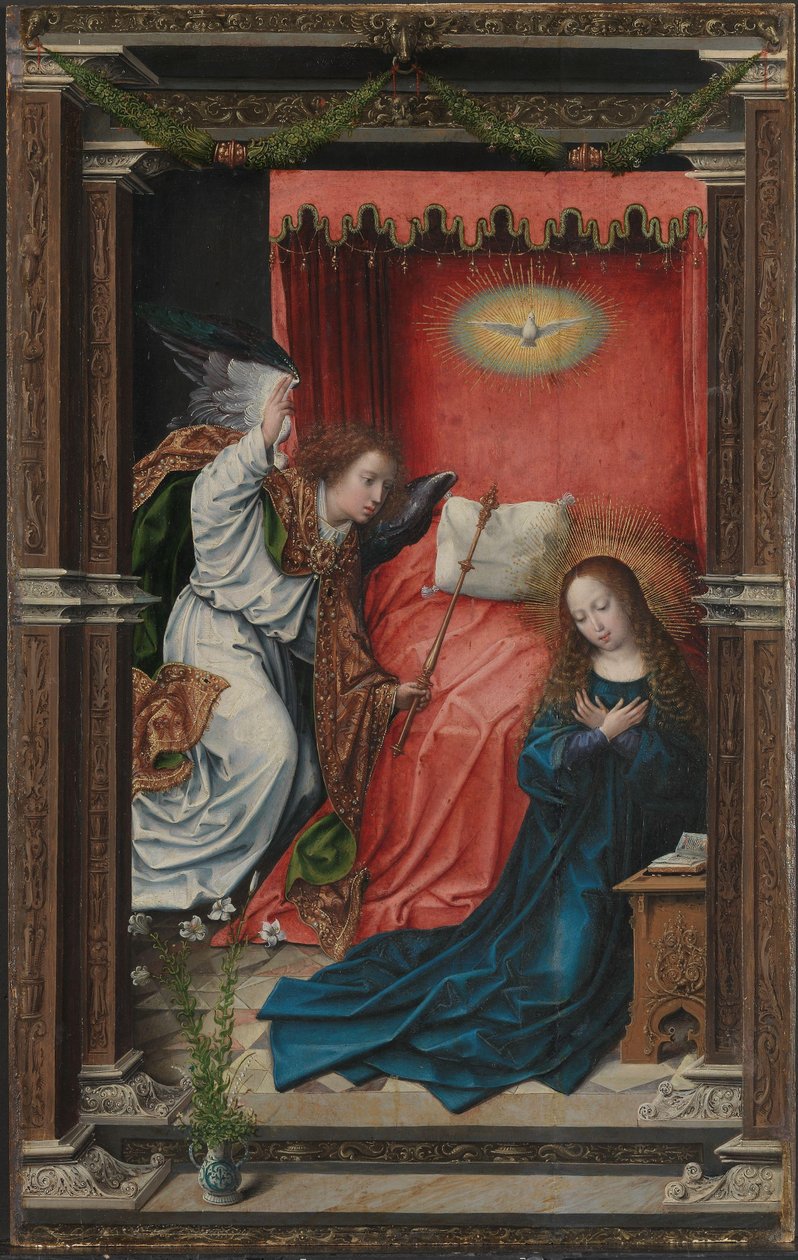 Bebudelsen, ca. 1518 (olje på panel) av Bernard van Orley
