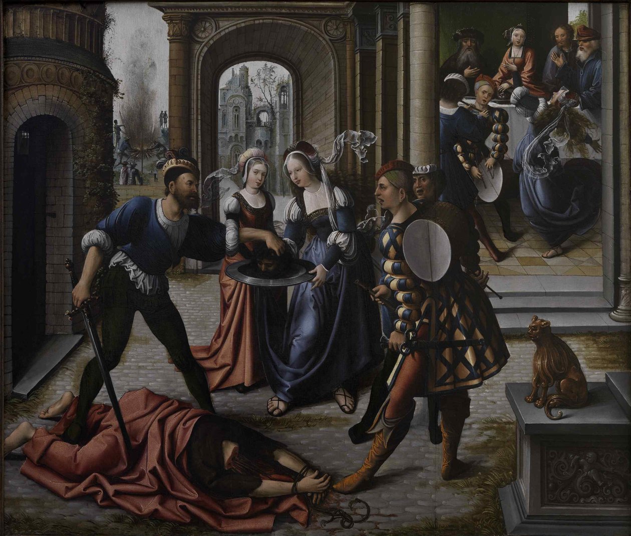 The Martyrium of Saint John the Baptist, ca 1514. av Bernard van Orley