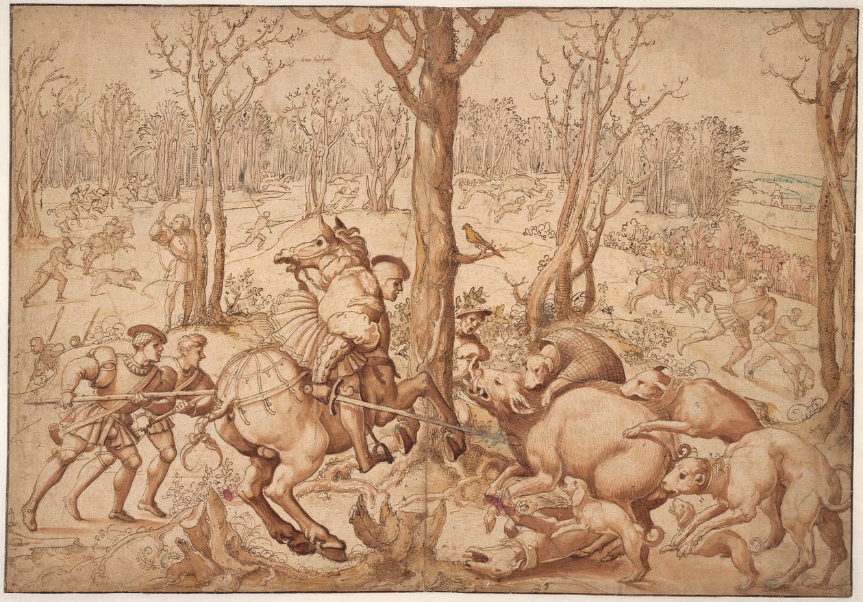 Villsvinjakta av Bernard van Orley