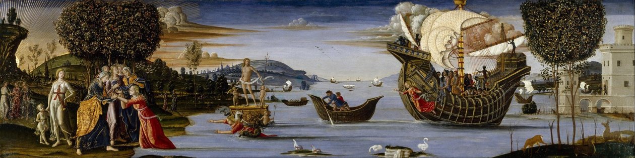Den elskede av Enalus ofret til Poseidon og spart av Bernardino Fungai
