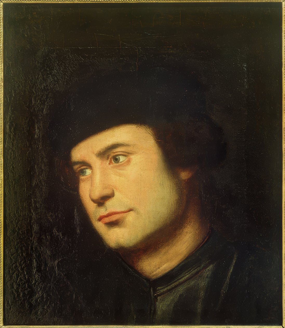 Mann med svart caps av Bernardino Licinio