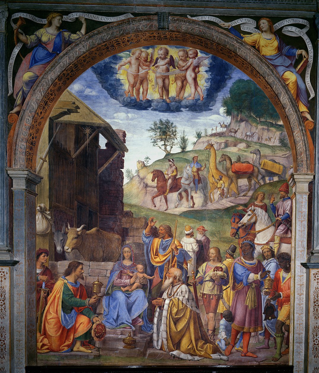 Tilbedelse av magiene, 1525 av Bernardino Luini