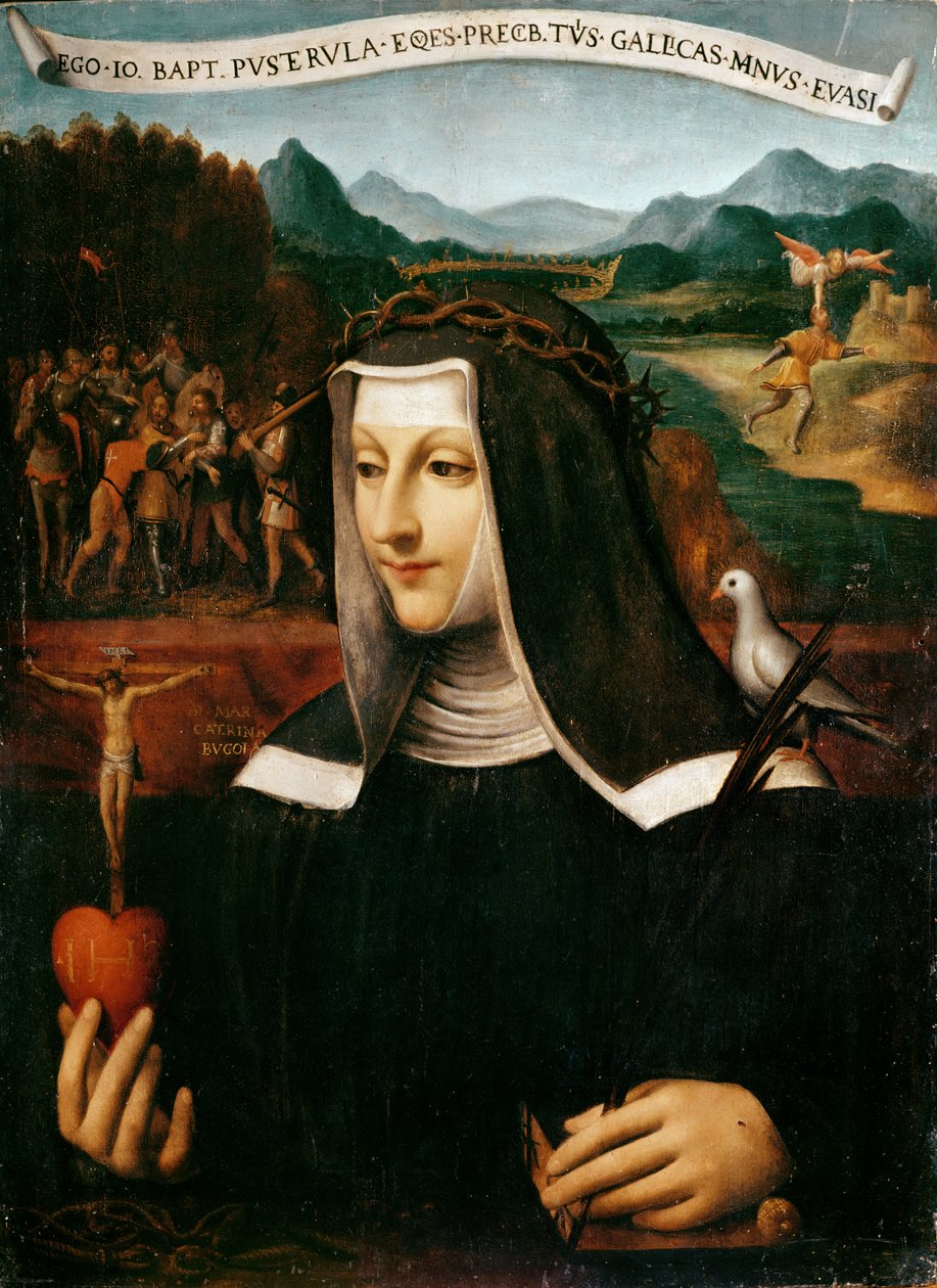 Ex Voto dedikert til St. Katarina av Siena (1347-80) av Bernardino Luini