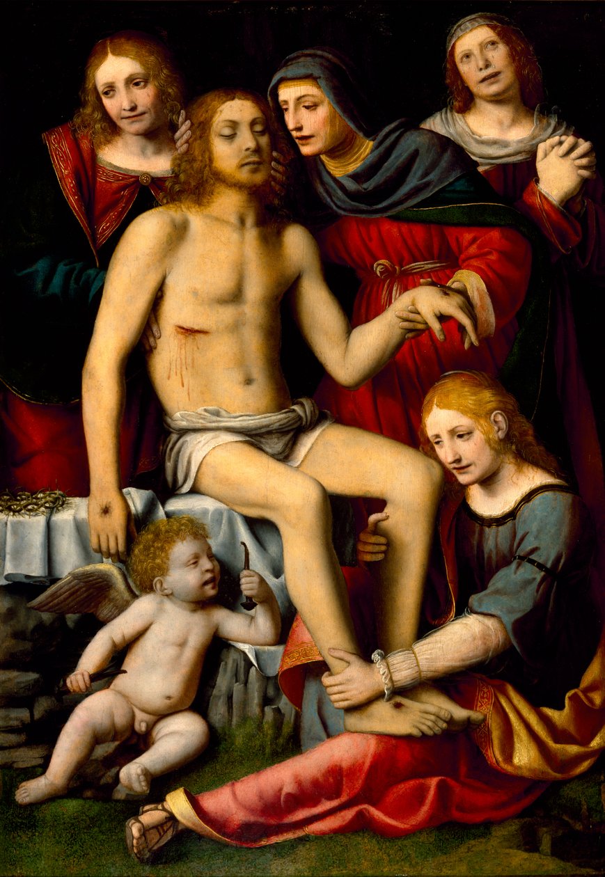 Klagesang over den døde Kristus, ca. 1512-20 av Bernardino Luini
