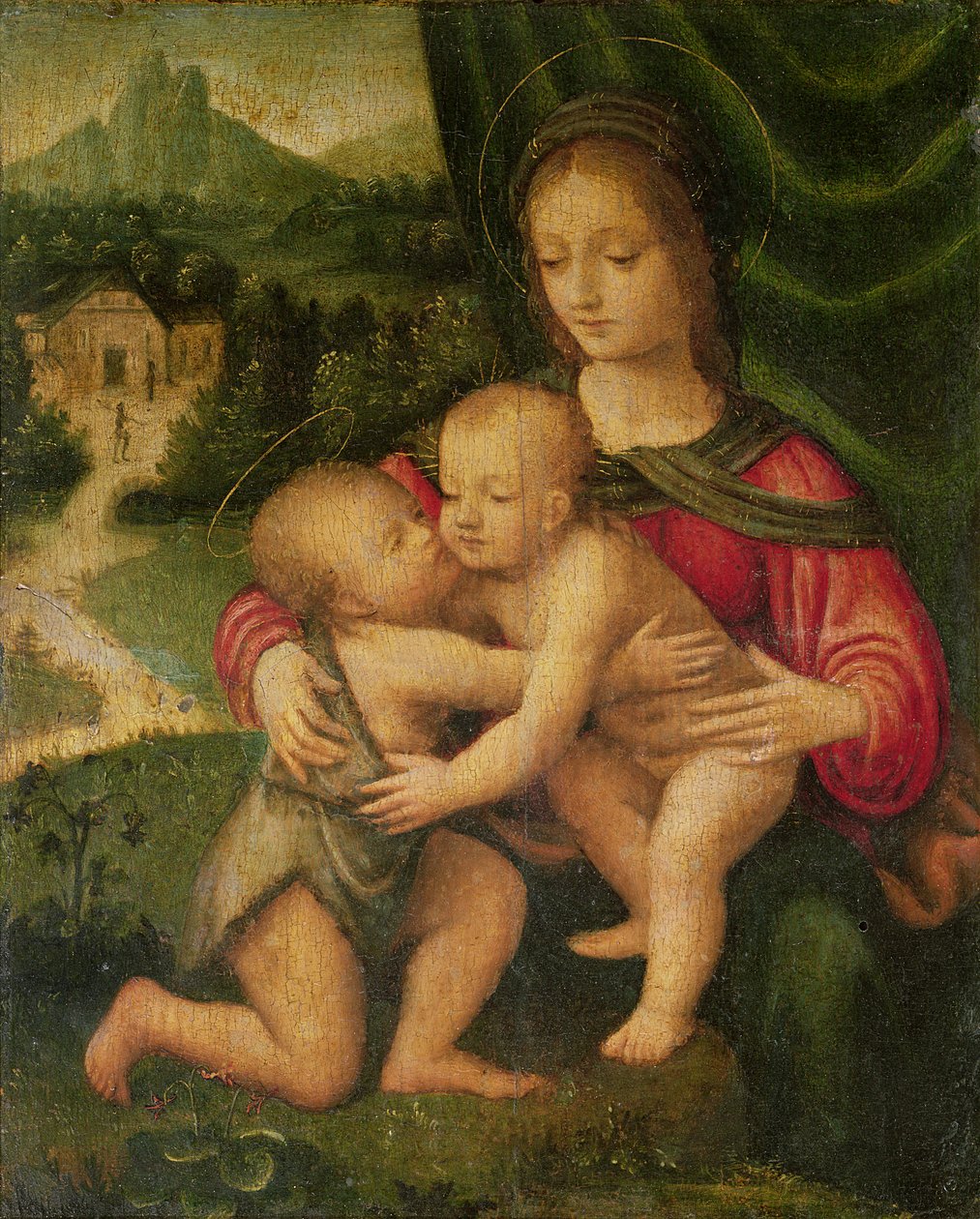 Madonna og barn med St. John av Bernardino Luini