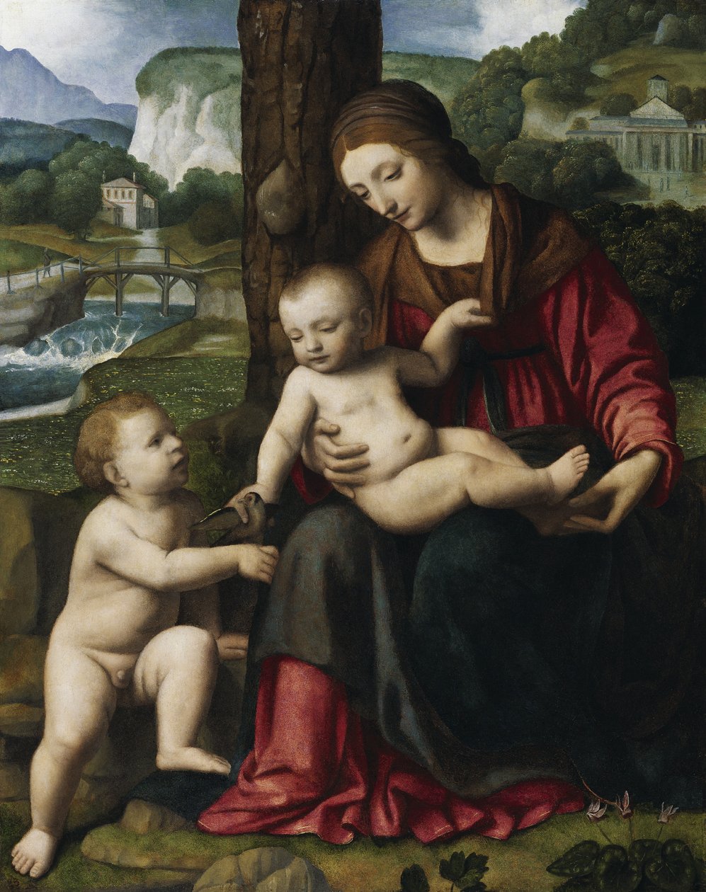 Madonna med Child og San Giovannino av Bernardino Luini