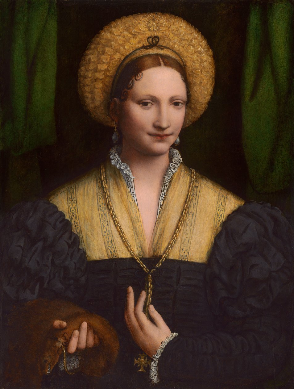 Portrett av en dame, 1520-1525 av Bernardino Luini