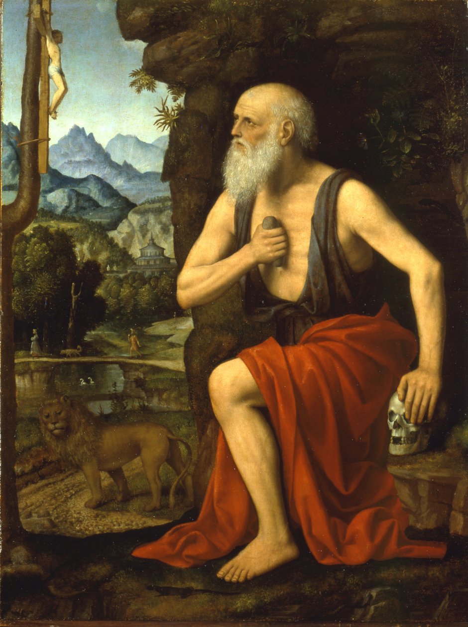 Saint Jerome in Penitence av Bernardino Luini
